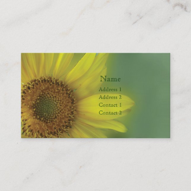 Sunflower Business Card (Front)