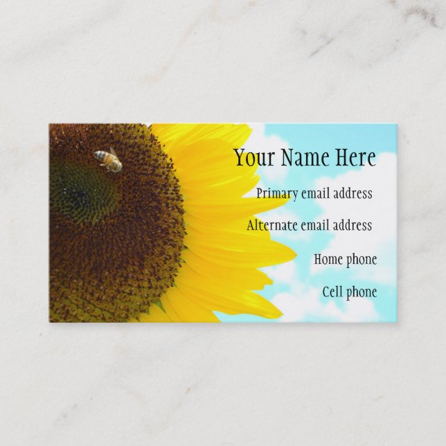 Sunflower Business Card (2) (Front)