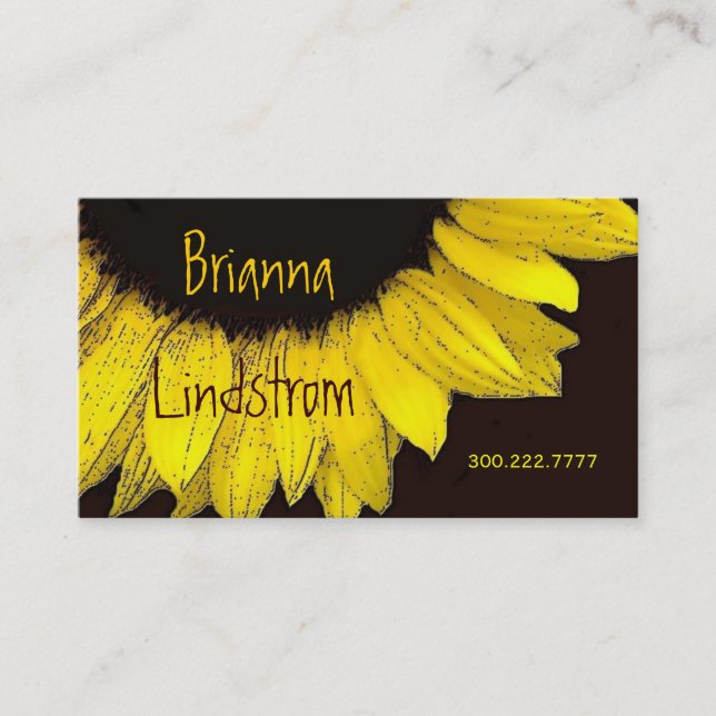 SUNFLOWER Business Card Template (Front)