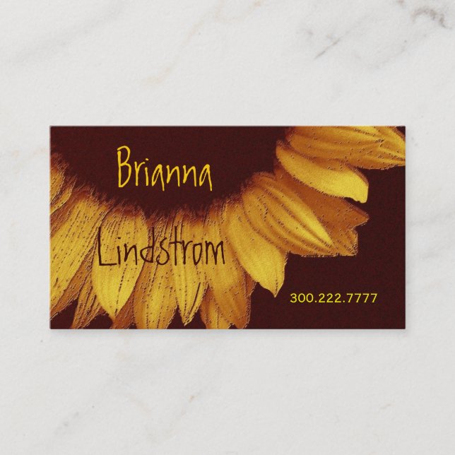 SUNFLOWER Business Card Template (Front)