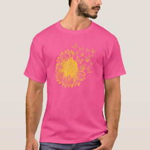 Sunflower Butterfly Bee Happy For Men Women Flow T-Shirt
