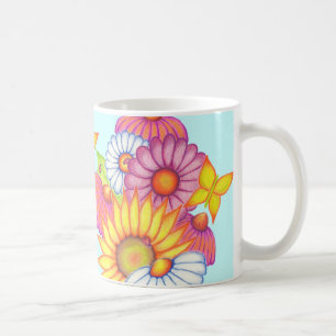Sunflower Butterfly Daisy Coffee Mug