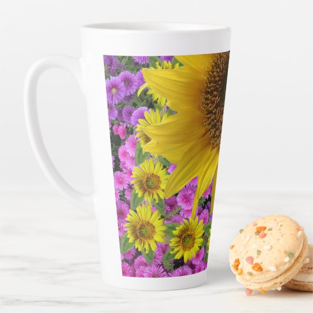Sunflower Butterfly Latte Mug (In Situ)
