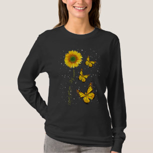 Sunflower Butterfly Never Give Up Multiple Scleros T-Shirt