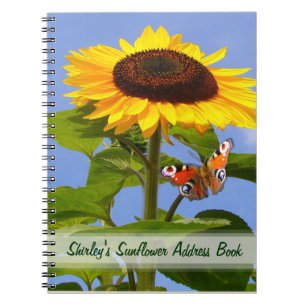 Sunflower & Butterfly ~ Note Book