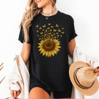 Sunflower Butterfly tshirt