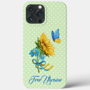 Sunflower & Butterfly Ukraine Support   iPhone 13 Pro Max Case