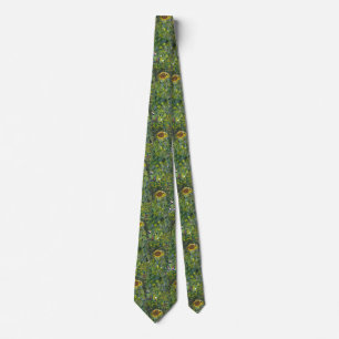 Sunflower by Gustav Klimt Tie