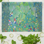 Sunflower by Klimt, Vintage Flowers Art Nouveau Tea Towel<br><div class="desc">Sunflower (1906/1907) by Gustav Klimt is a vintage Victorian Era Symbolism fine art nature painting. A variety of flowers surrounding a large single yellow sunflower in full bloom in a summer garden on a farm. About the artist: Gustav Klimt (1862-1918) was an Austrian Symbolist painter and one of the most...</div>