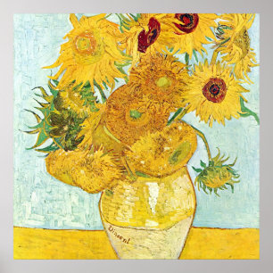 sunflower by Vincent Van Gogh,post impressionist p Poster