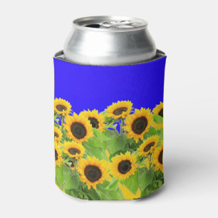 Sunflower Can Cooler Ukrainian Flag Colours Freedo