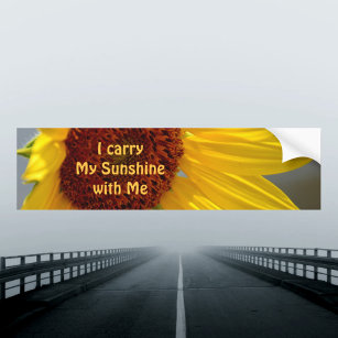 Sunflower Car Bumper Sticker