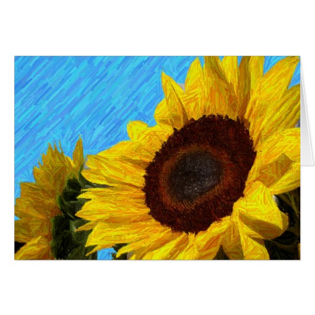 Sunflower Card (Front Horizontal)