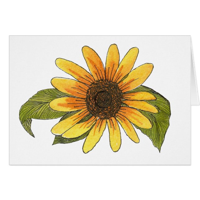 Sunflower card (Front Horizontal)