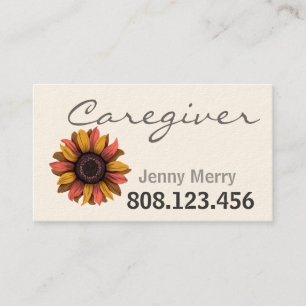 Sunflower Care: Caregiver Business Cards Template