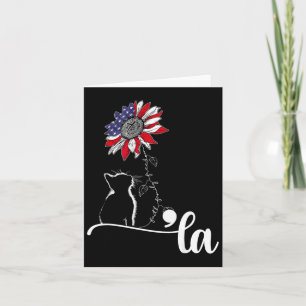 Sunflower Cat Comma La Kamala Harris For President Card