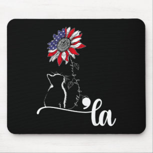 Sunflower Cat Comma La Kamala Harris For President Mouse Pad