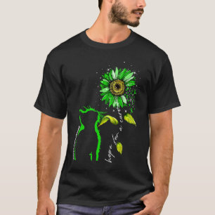 Sunflower Cat Green Neurofibromatosis Awareness T-Shirt