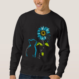 Sunflower Cat Teal Progressive Supranuclear Palsy Sweatshirt