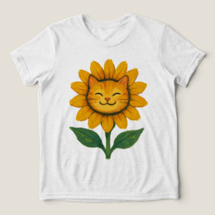 Sunflower Cat Tri-Blend Shirt