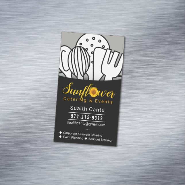 Sunflower Catering & Events #2 Magnetic Business Card (In Situ)
