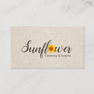 Sunflower Catering & Events Wedding Planning Business Card