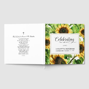 Sunflower Celebration of Life Memorial Guest Book