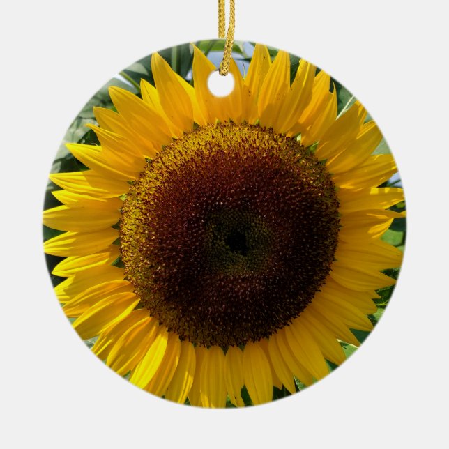 Sunflower Ceramic Tree Decoration (Front)