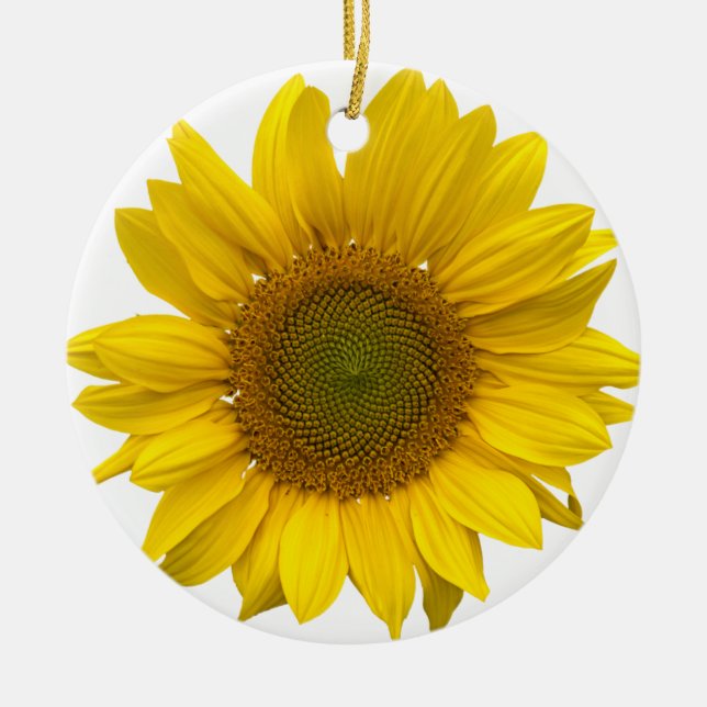 Sunflower Ceramic Tree Decoration (Front)