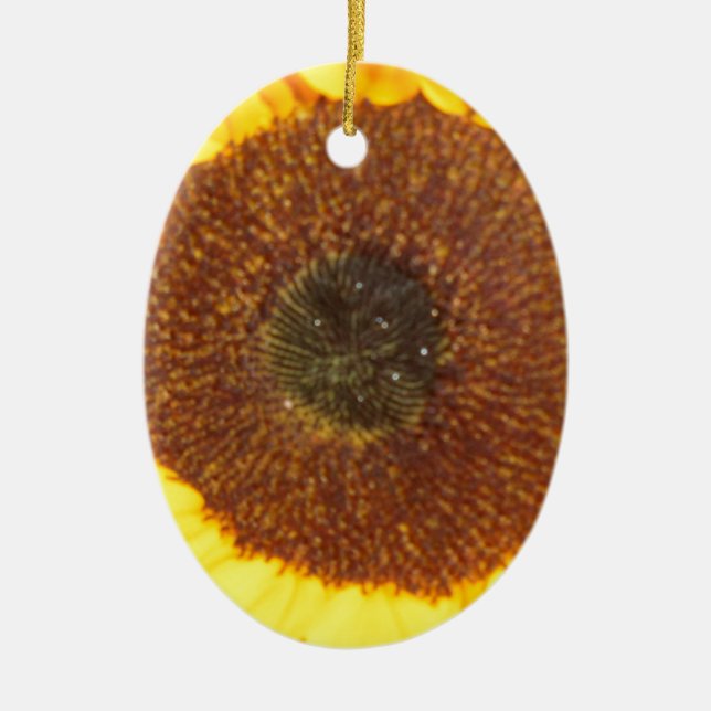 Sunflower Ceramic Tree Decoration (Front)