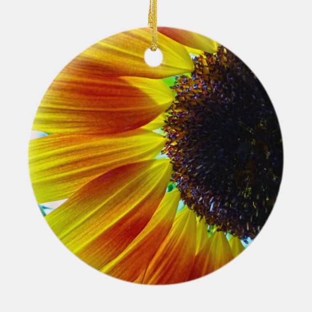 Sunflower Ceramic Tree Decoration (Back)