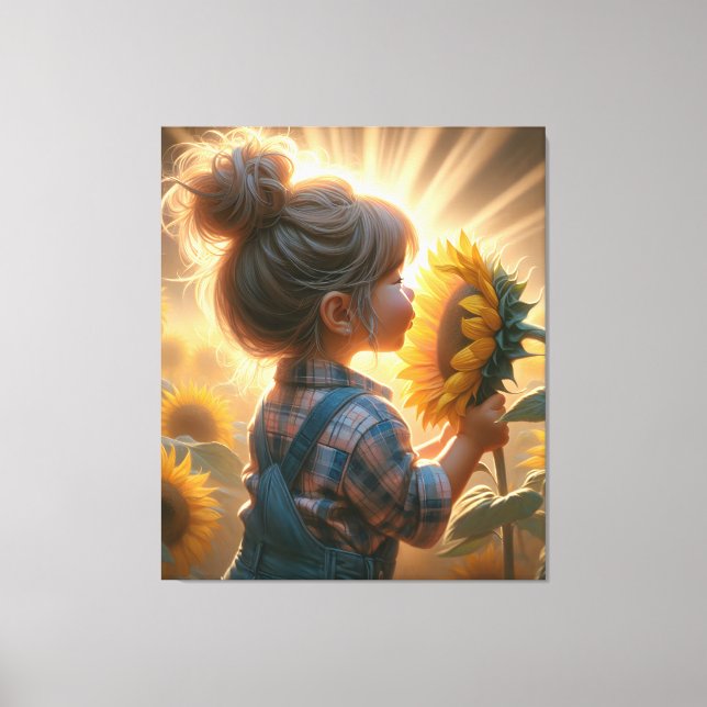 Sunflower Child Canvas Print (Front)