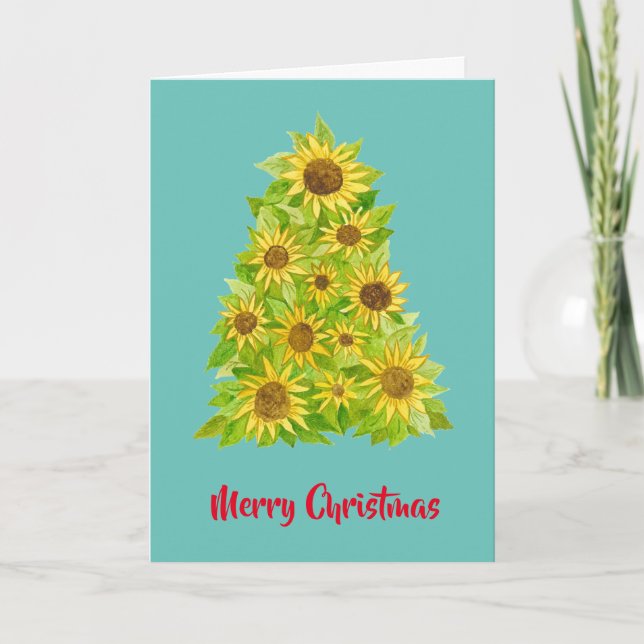 Sunflower Christmas Card (Front)