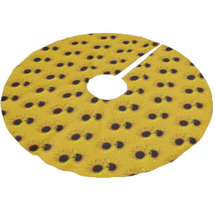 Sunflower Christmas Tree Yellow Flowers Tree Skirt