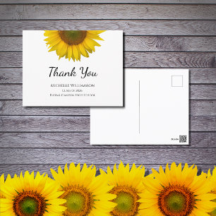 Sunflower Class of 2025 Graduation Thank You  Postcard