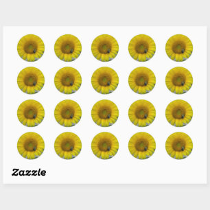 Sunflower Classic Round Sticker