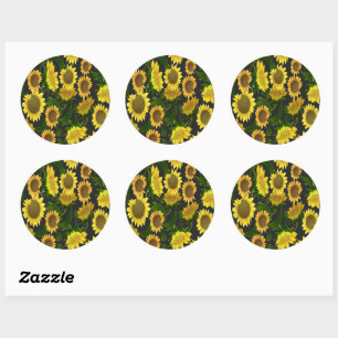 Sunflower Classic Round Sticker