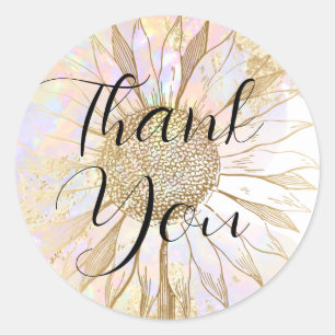 sunflower classic round sticker