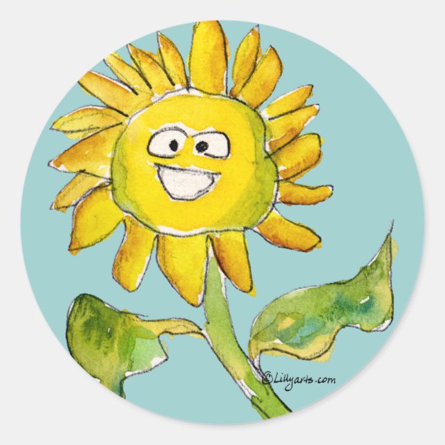 Sunflower Clipart Sticker (Front)