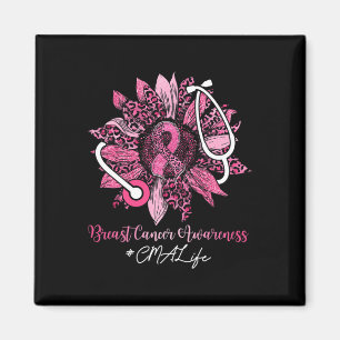 Sunflower CMA Life Pink Ribbon Breast Cancer Aware Magnet