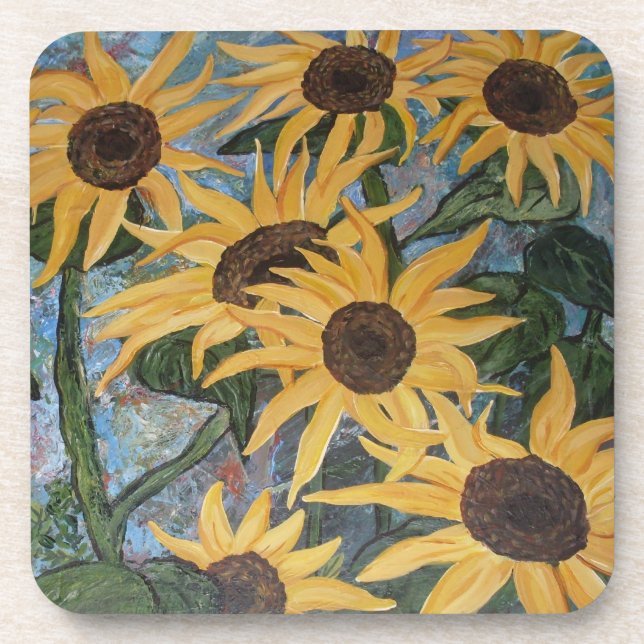 Sunflower coaster set (Front)