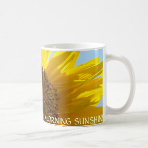 SUNFLOWER Coffee Mugs GOOD MORNING SUNSHINE!