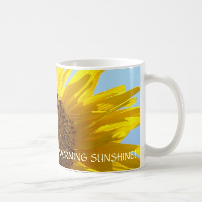 SUNFLOWER Coffee Mugs GOOD MORNING SUNSHINE! (Right)