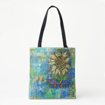 Sunflower Collage Tote