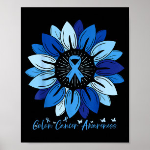 Sunflower Colon Cancer Awareness Month Poster