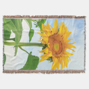 Sunflower, community garden, Moses Lake, WA, USA Throw Blanket