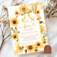 Sunflower Coquette Bow Bride to Bee Bridal Shower