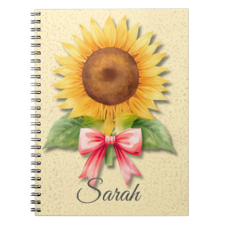 Sunflower Coquette Notebook Yellow Floral Journal