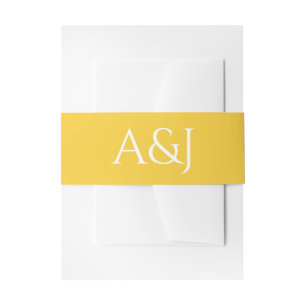 Sunflower Couple Wedding Invitation Belly Band