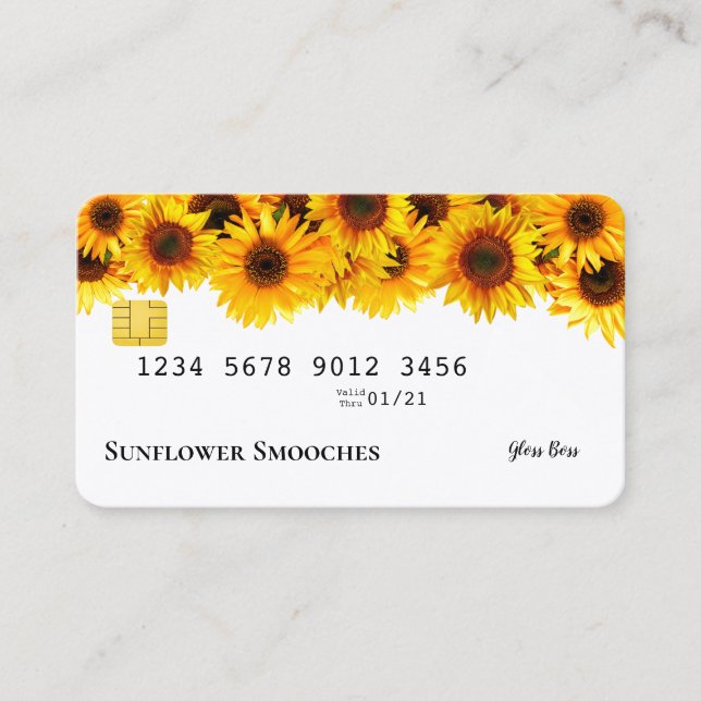 Sunflower Credit Card Business Card (Front)